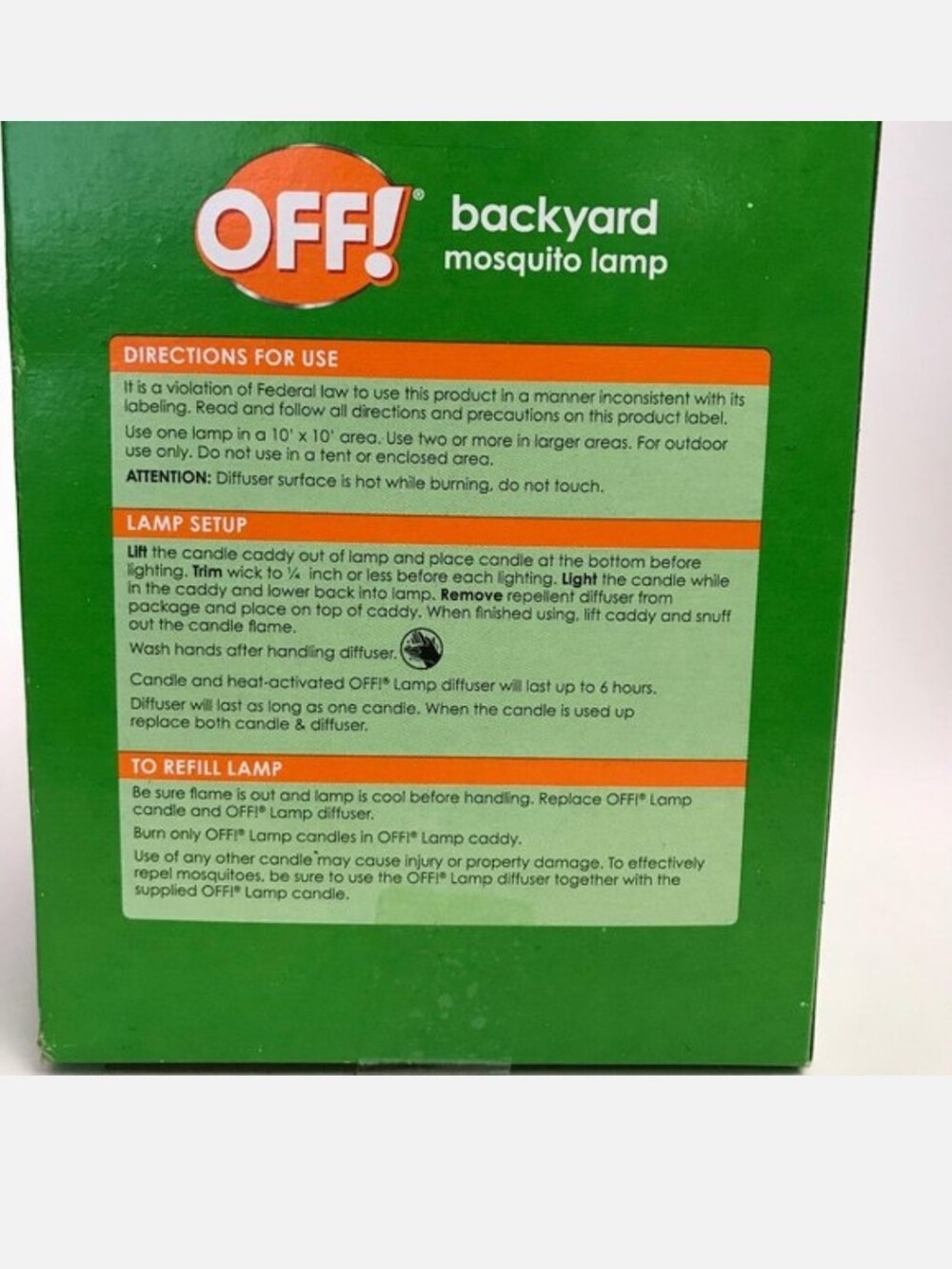 OFF! Backyard Mosquito Lamp W/ 3 Refills - Picture 4 of 7